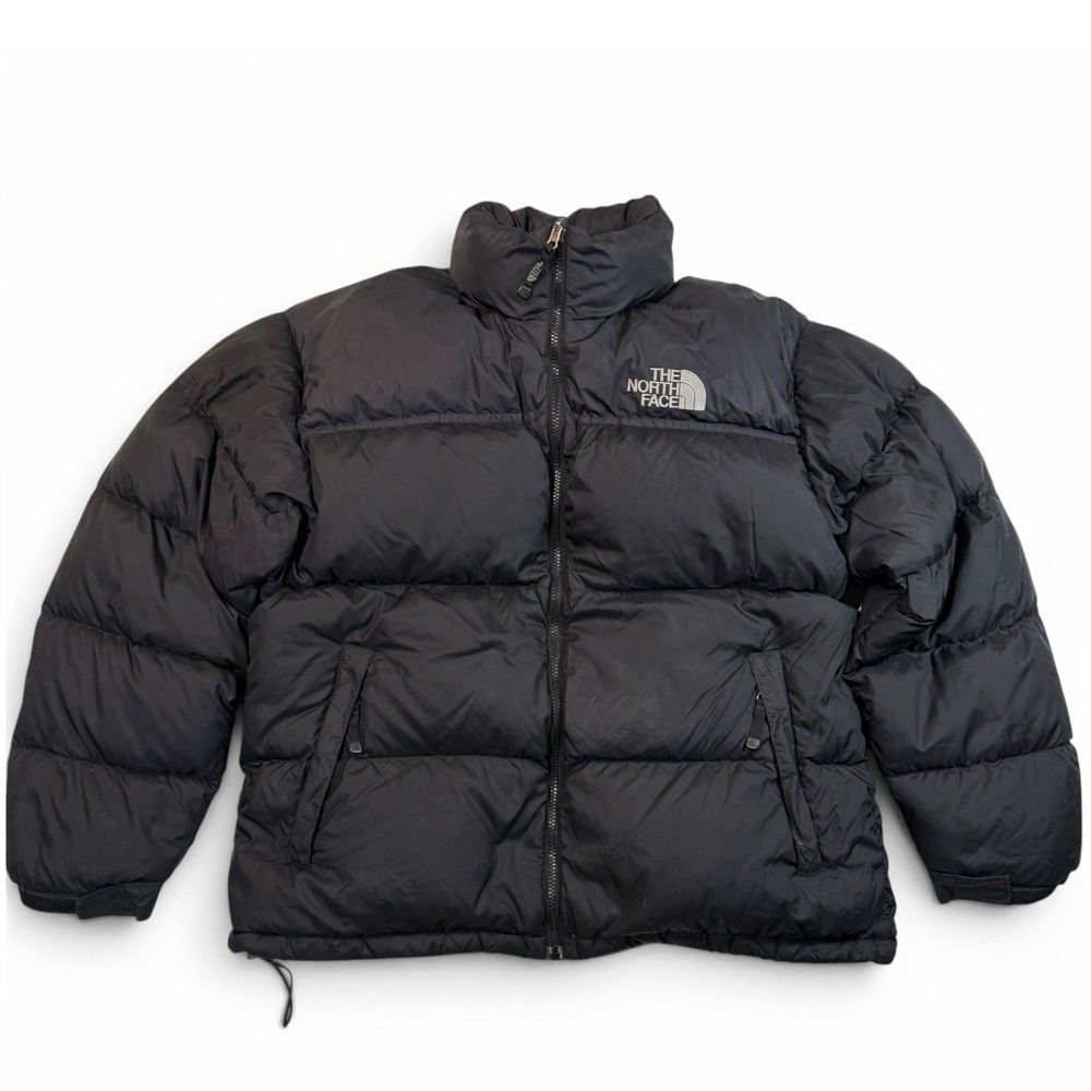 The North Face Nuptse 700 Down Puffer Jacket Mens XL Black A187 Retro Gorpcore
